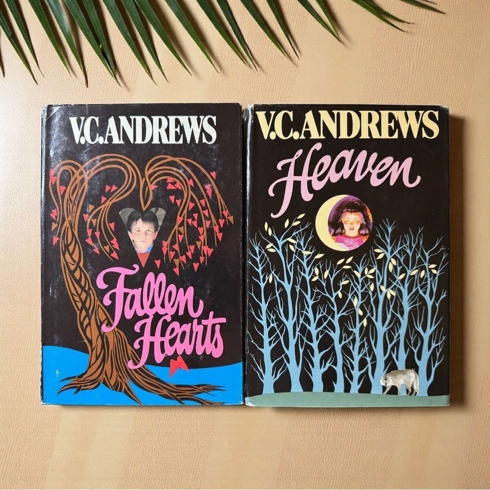 V.C. ANDREWS Book Club Hardback Lot – Heaven (1985) & Fallen Hearts (1988)